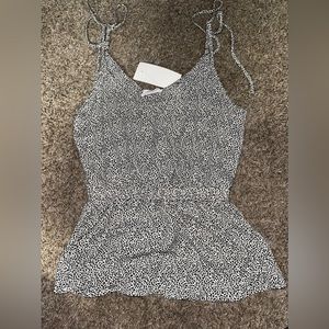 TJ Maxx Black and White Tie Tank